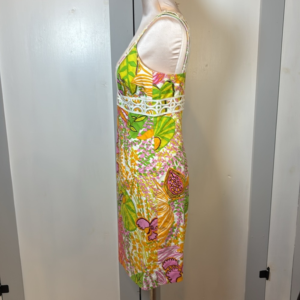 Trina Turk Tropical Print Cotton Shift Dress Size 4 - Picture 3 of 12